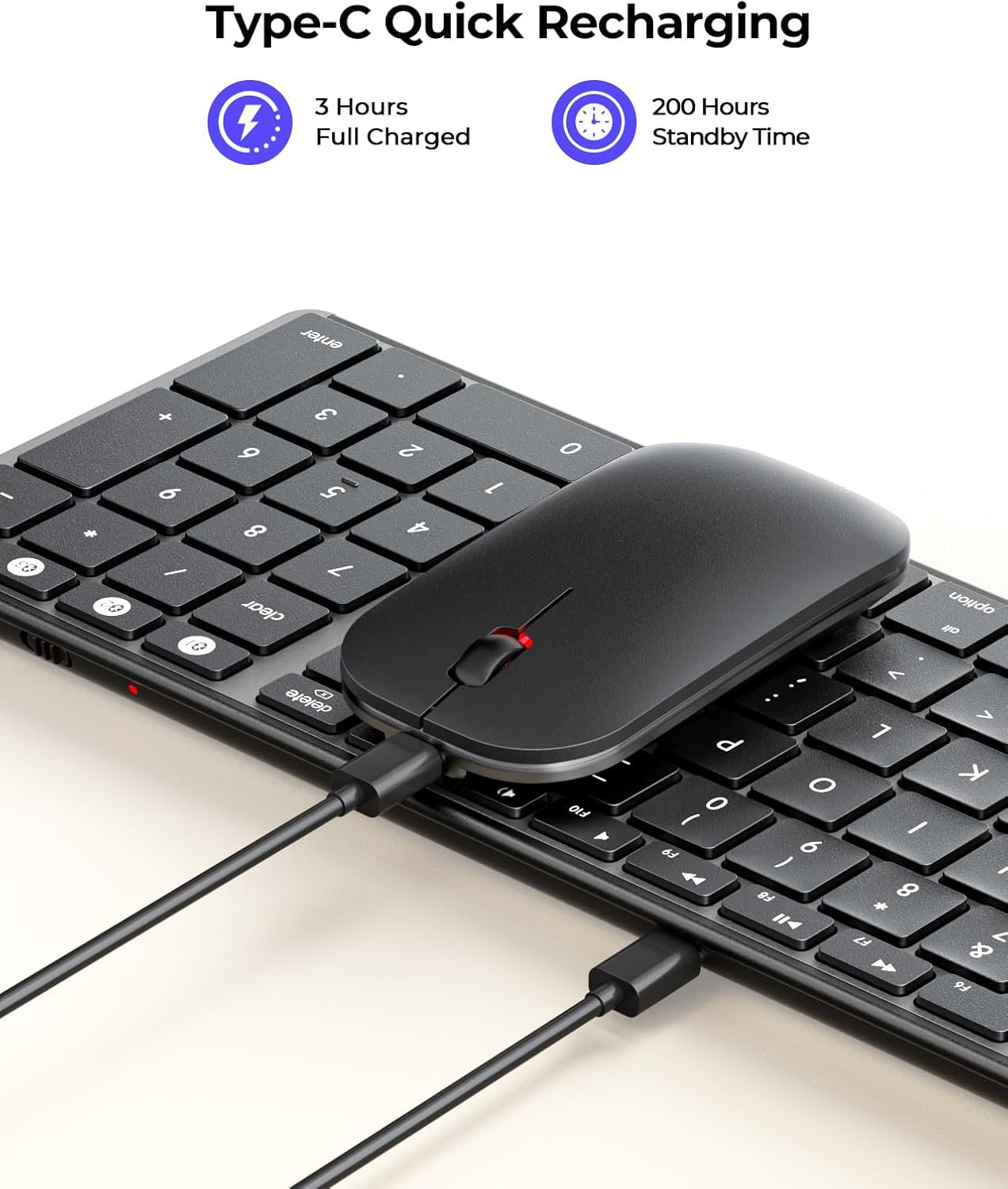 Detalle de Seenda SKM64-2 Bluetooth Keyboard and Mouse Combo for Mac