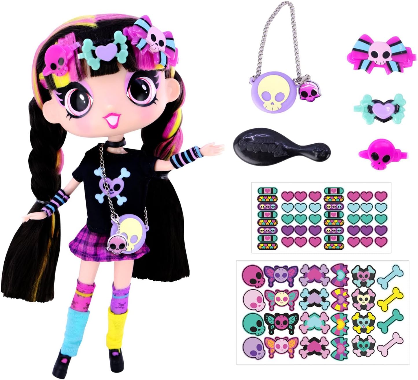 Thumbnail 2 de Decora Girlz Sticker 'n' Style Luna – 27,9 cm große Modepuppe mit über 75 Accessoires