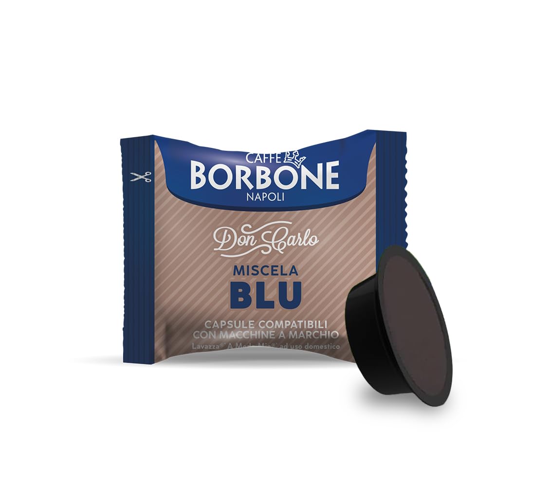 Detalle de Don Carlo Caffè Borbone Blau Kaffeekapseln – kompatibel mit A Modo Mio, 50–500 Stück