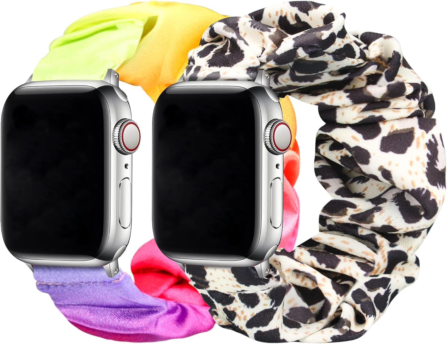 Thumbnail 6 de Meideli 2-Pack Pattern Printed Fabric Wristband Scrunchie for Apple Watch (Compatible with 40/44mm & 41/45mm)