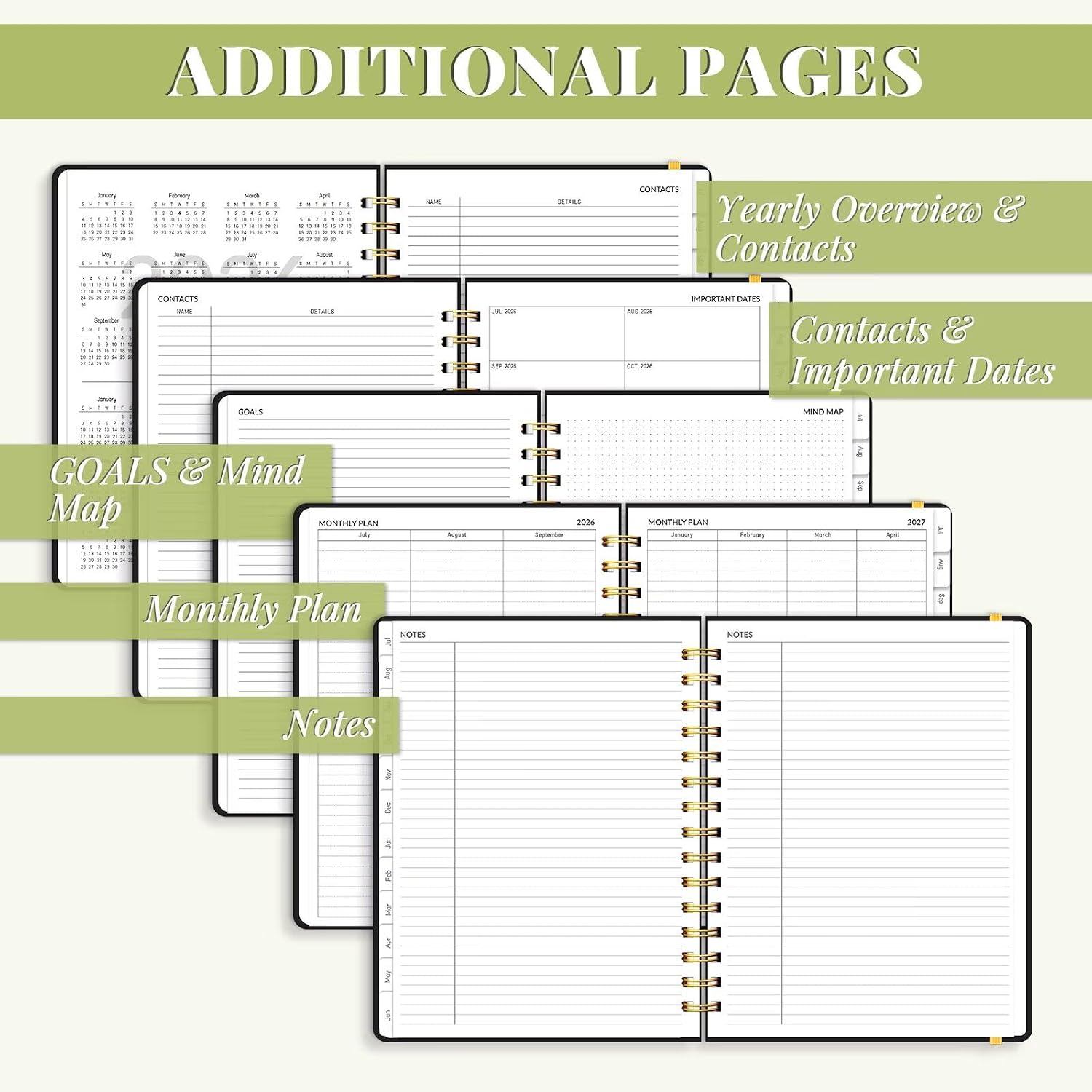 Thumbnail 5 de Lonely Oak 2026-2027 Academic Planner, 13-Month A4 Daily, Weekly and Monthly