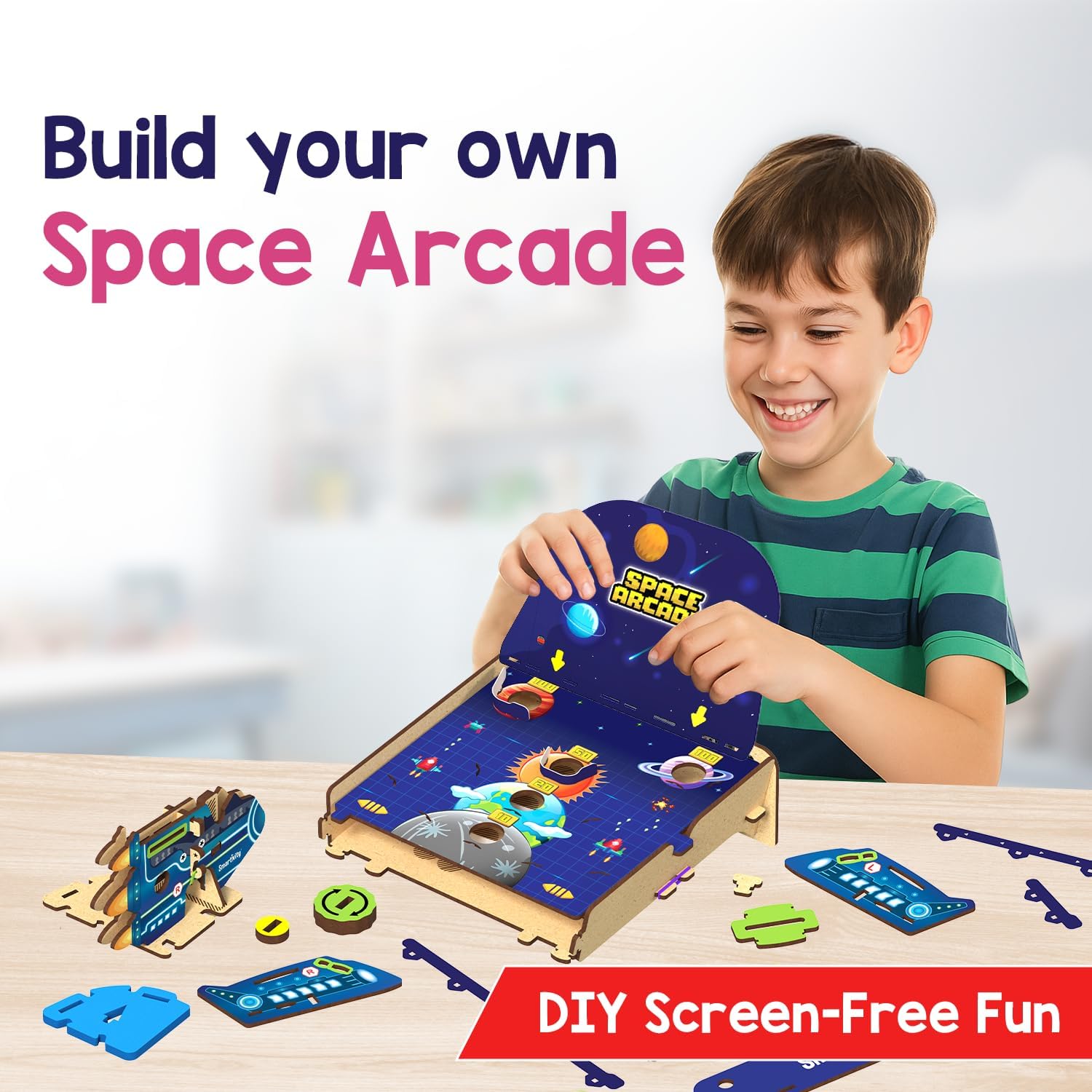 Thumbnail 2 de Smartivity Wooden Space Arcade Game