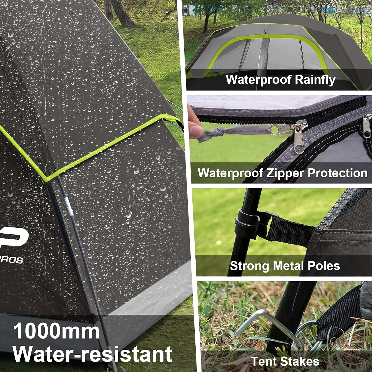 Detalle de CAMPROS Camping Tent, 6/8-Person