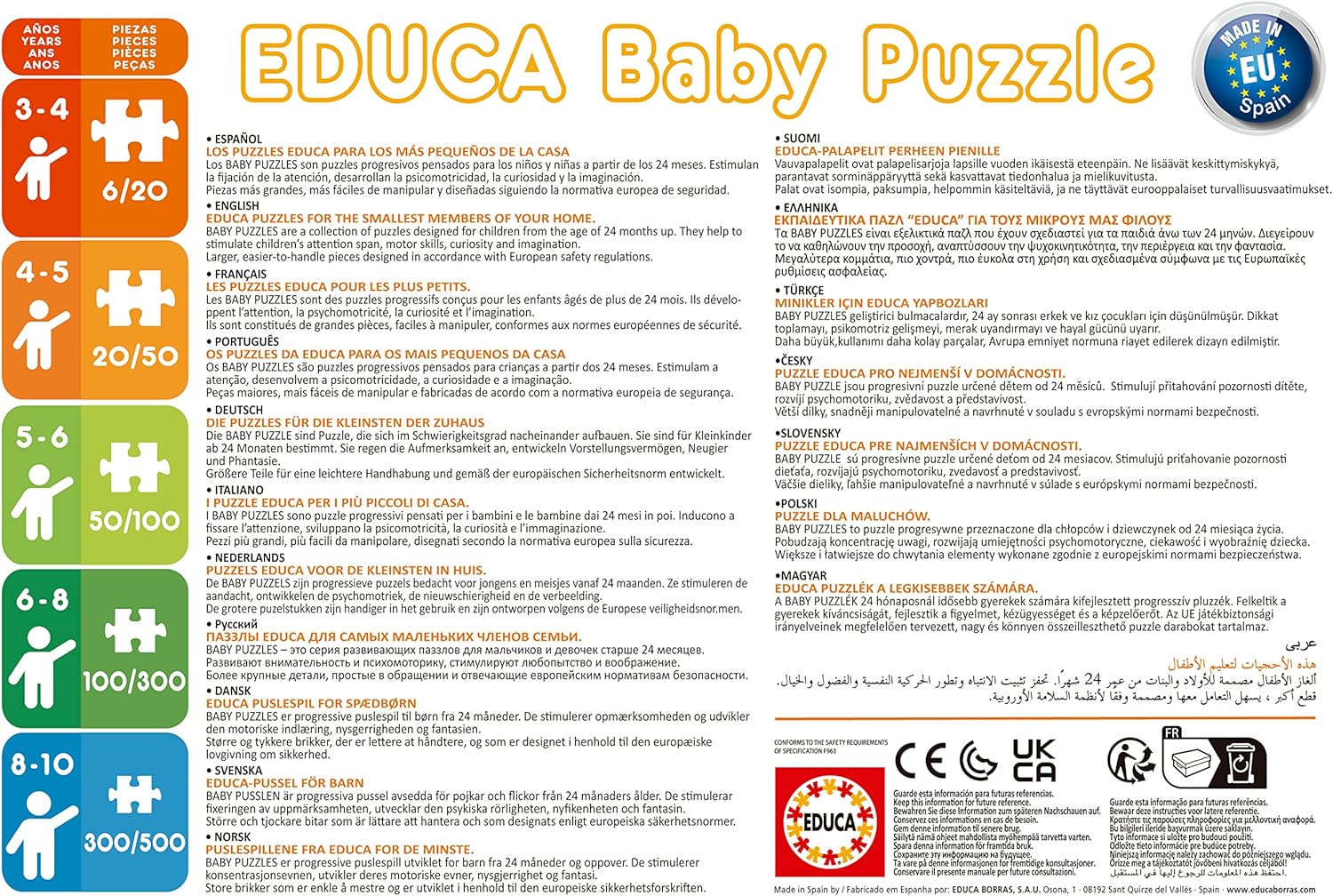 Thumbnail 2 de Educa Baby Puzzles Minnie – set de 5 puzzles progressifs (3 à 5 pièces) pour enfants dès 2 ans