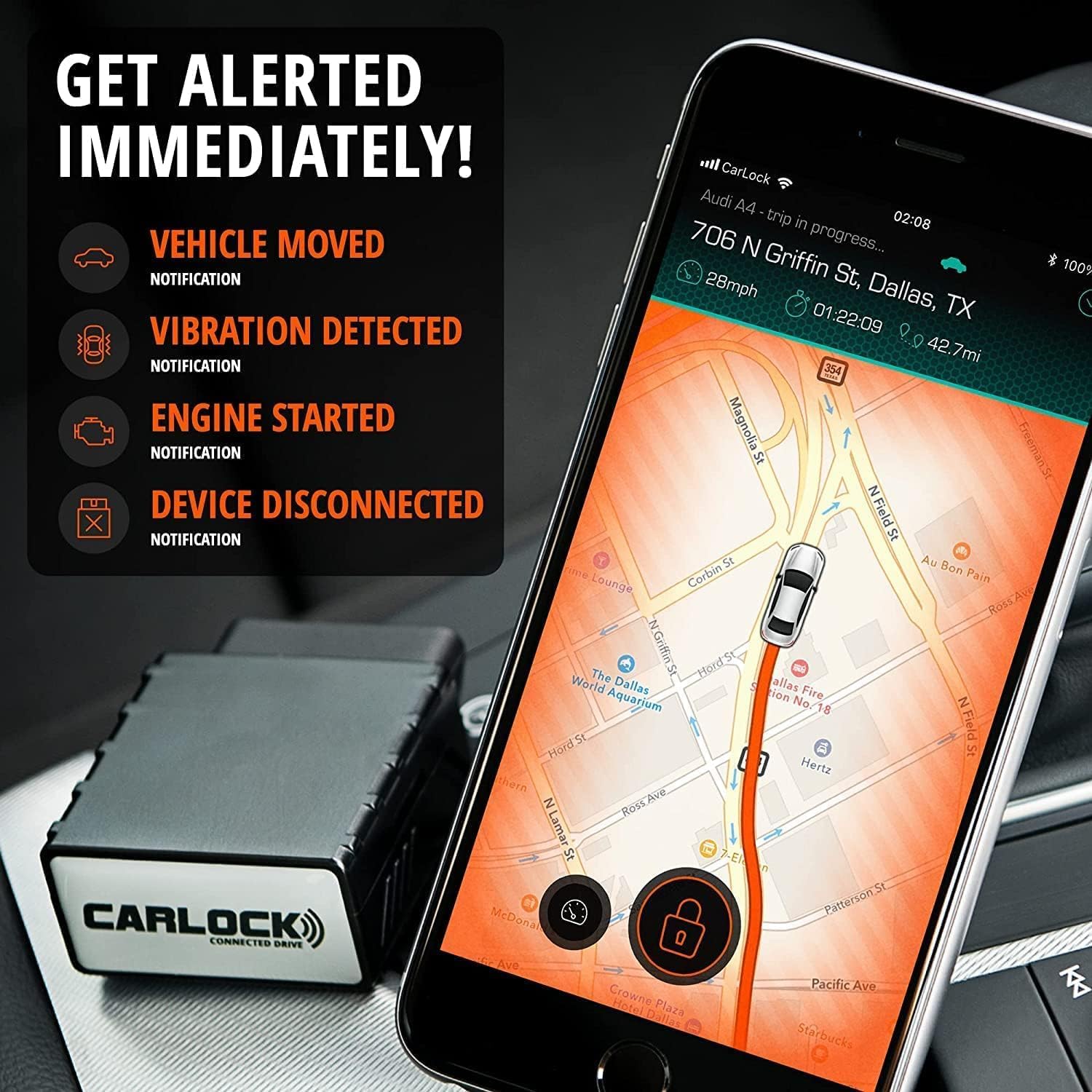 Detalle de CarLock Real Time UK 4G GPS Tracker
