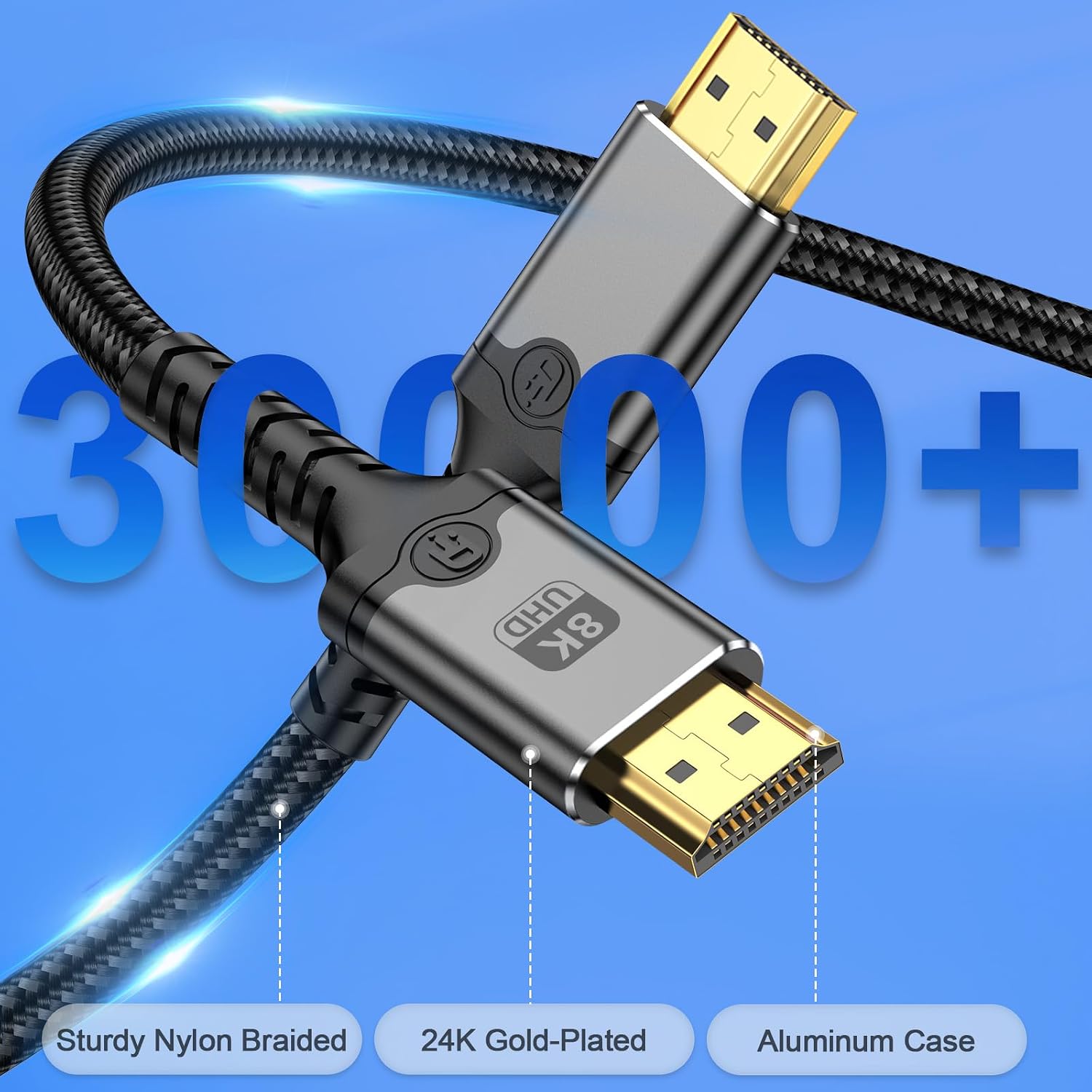 Thumbnail 6 de baolongking 8K HDMI zu HDMI 2.1 Ultra High-Speed Kabel – Nylongeflochten, 0,5 m