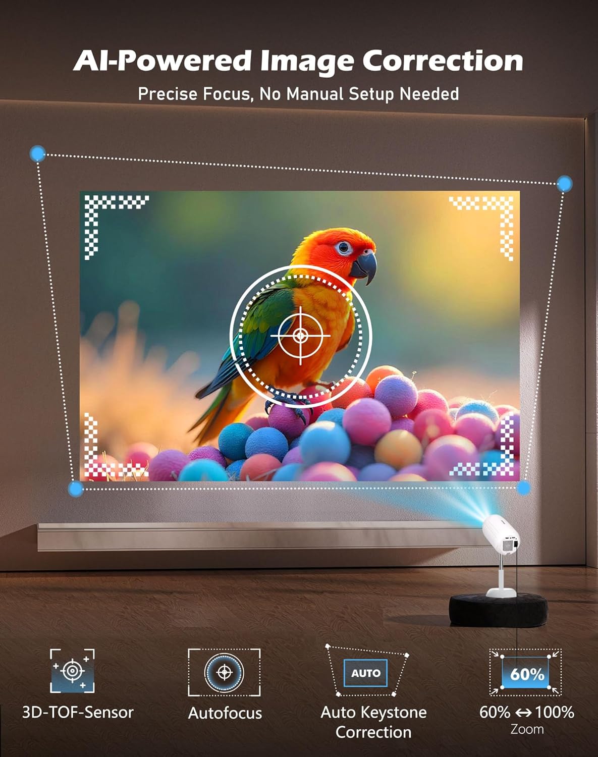 Thumbnail 4 de VGKE Mini Projector 0.99 kg 4K support