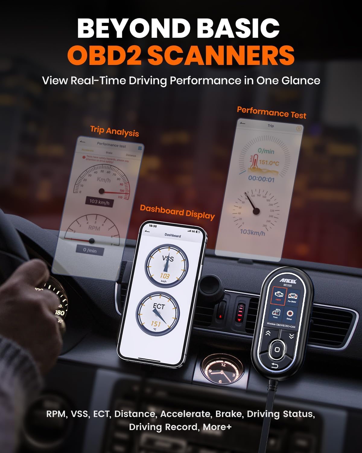 Thumbnail 6 de (Upgraded BD310) ANCEL BD330: BMW OBD2 Scanner with Battery Registration, Full System Diagnostics