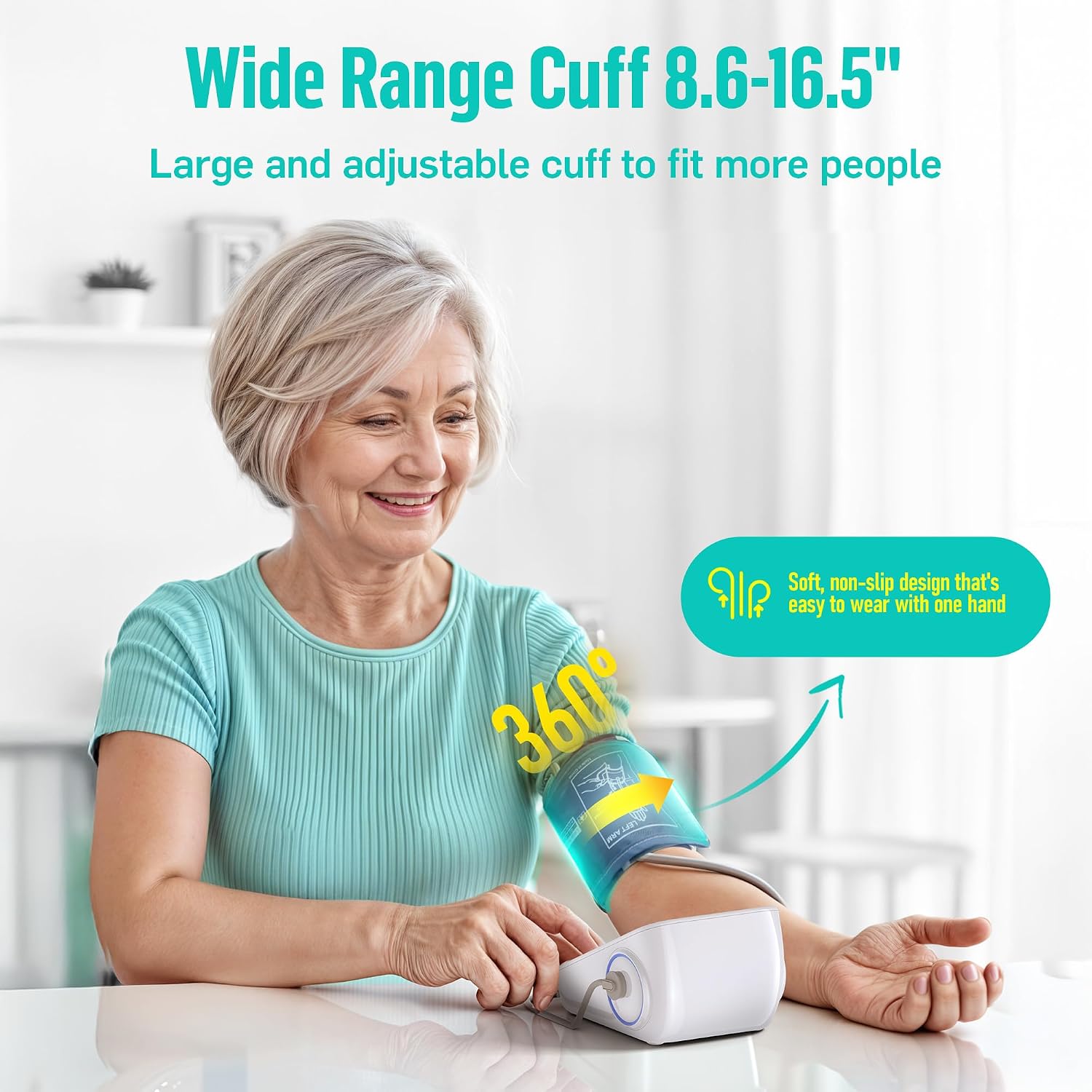 Detalle 2 de Runstar BP-205 Upper Arm Blood Pressure Monitor with Wide-Range Cuff and 2-User Memory