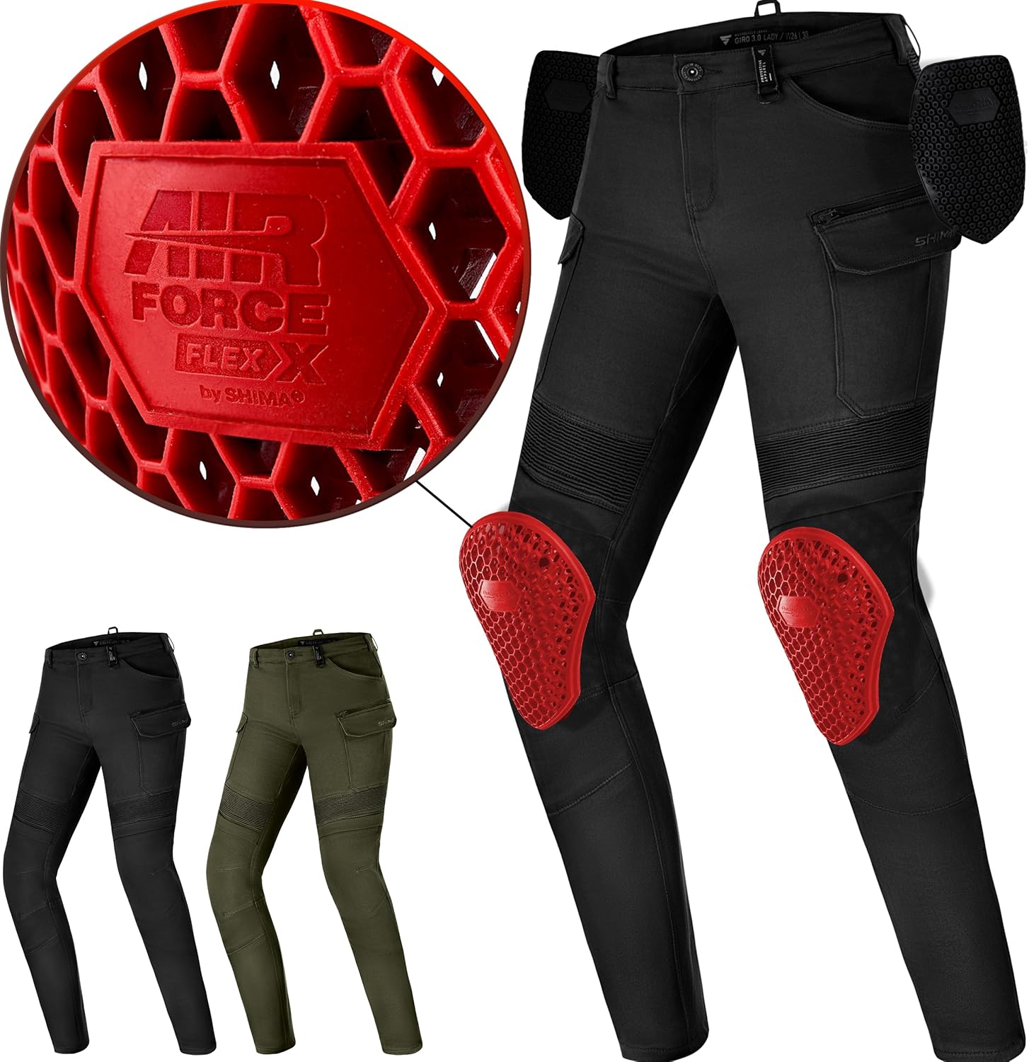 Detalle 2 de Shima Giro 3.0 Motorradhose mit AirForce Knieschonern