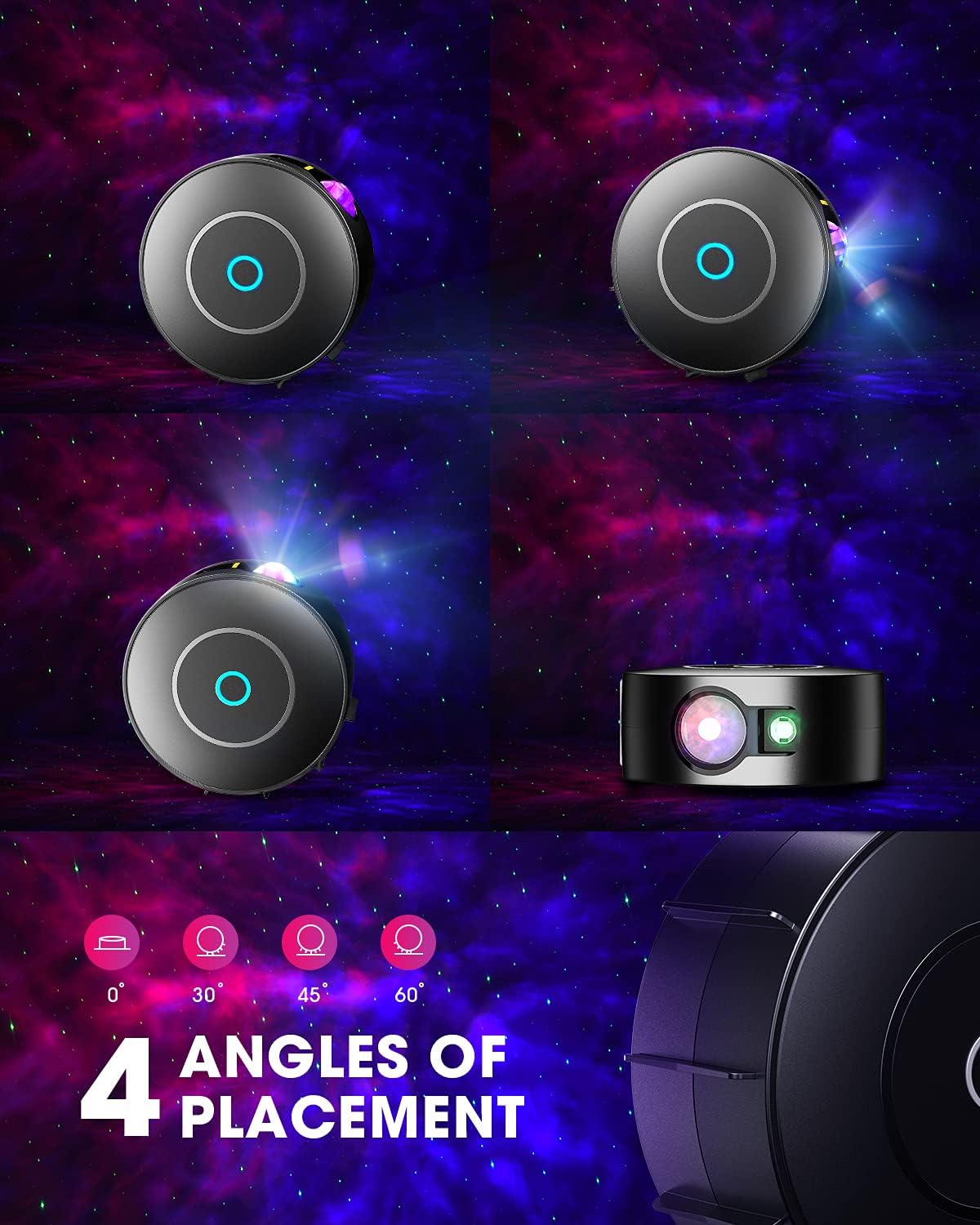 Thumbnail 6 de LED Alexa Sternenhimmel Projektor von SUPPOU – Smartes 3D‑Galaxy‑Nachtlicht mit Dimming, Sprachsteuerung und WiFi