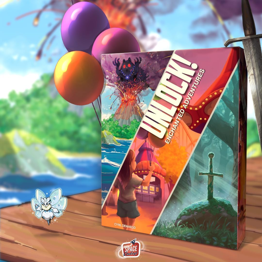 Detalle de Asmodee Unlock! 14 Enchanted Adventures Escape Room Card Game, Italian Edition