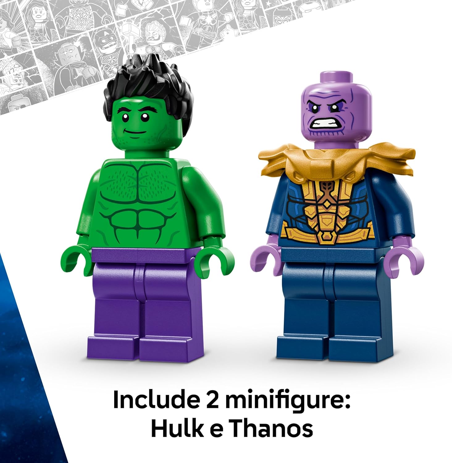 Detalle de LEGO Marvel Truck di Hulk contro Thanos (76312): camion giocattolo costruibile per fan degli Avengers