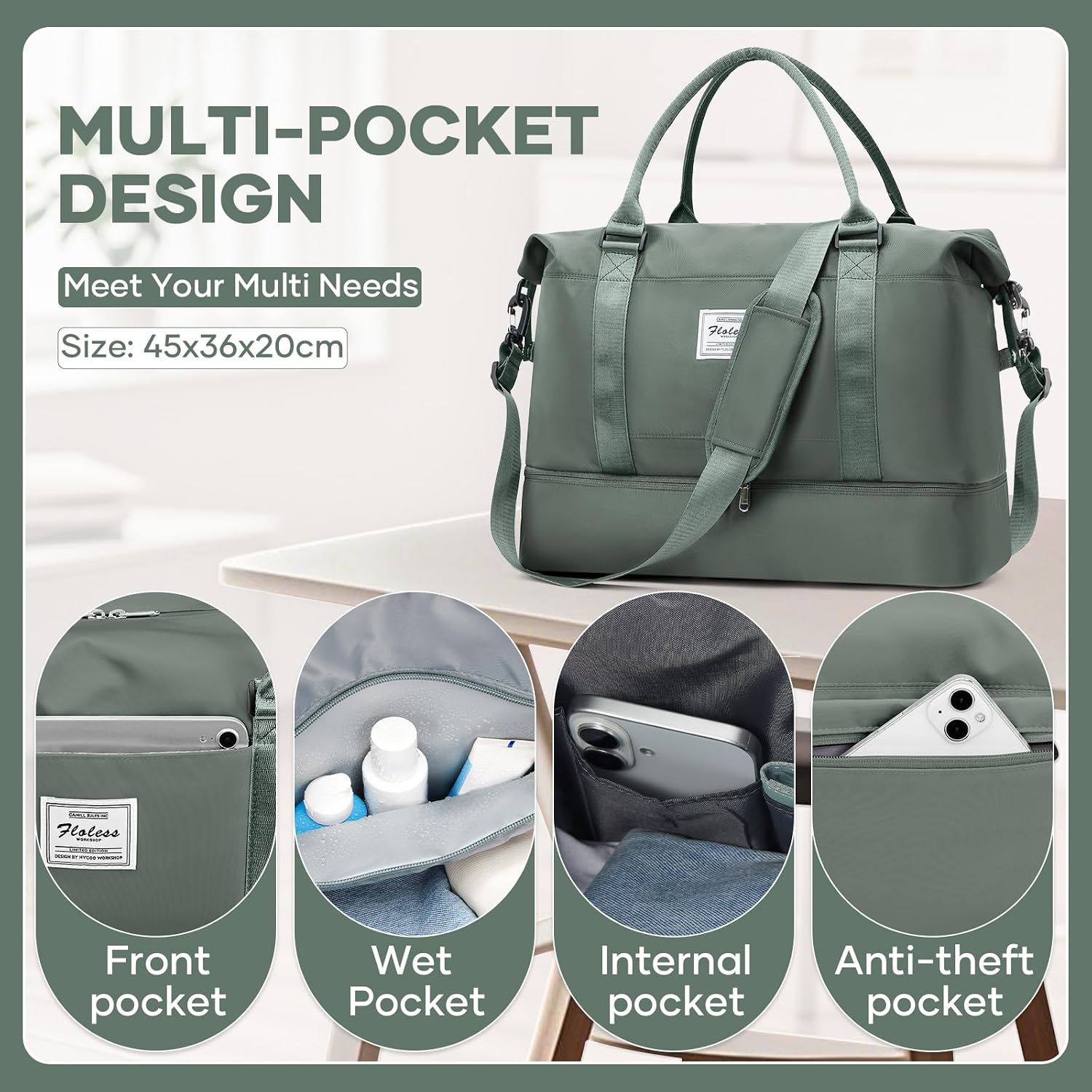 Thumbnail 6 de Underseat cabin bag 45x36x20cm, 32L