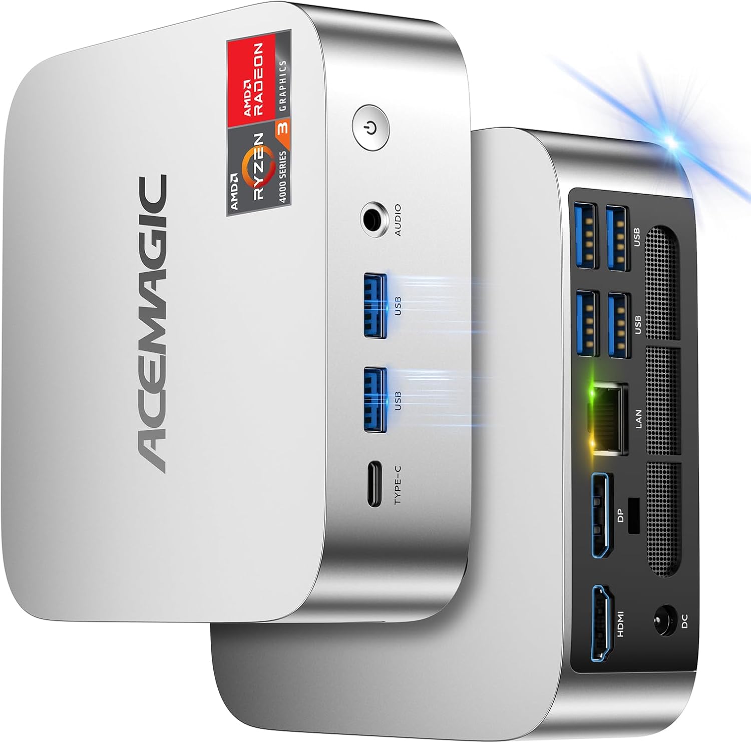 Detalle de ACEMAGICIAN Kron K1 Smallest Mini PC Windows 11 Pro: compact power for work and light gaming