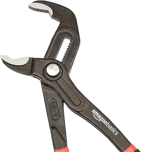 Detalle 2 de Pince à pompe à eau à dégagement rapide Amazon Basics – mors coulissant rainuré 12 po, noir