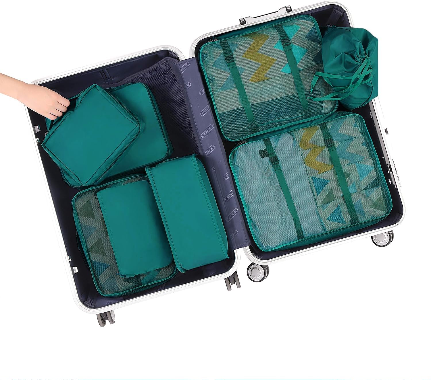 Thumbnail 6 de BAGAIL 8-teiliger Packwürfel-Set mit Kleidertaschen und Kofferorganizer