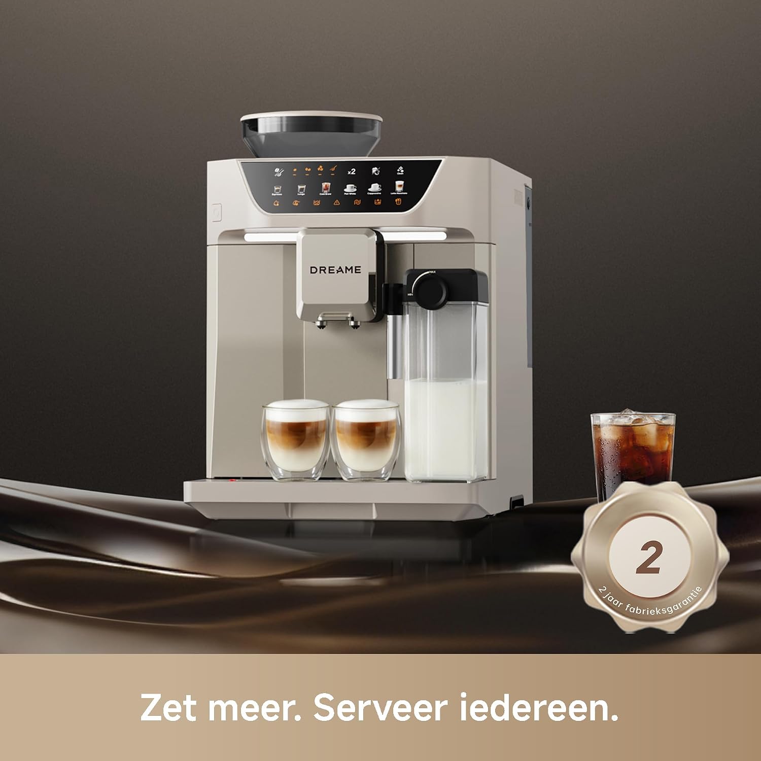 Detalle de Dreame Ecceluxe™ Master FCM60 volautomatische espressomachine met cold brew