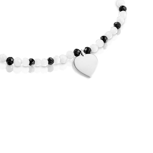 Thumbnail 2 de TOUS Pulsera elástica mujer Motivos con bolas facetadas y corazón de plata de primera ley