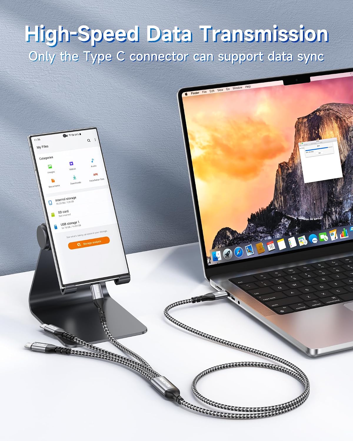 Thumbnail 5 de NINGKPOW 3-in-1 1.2m charging cable 100W
