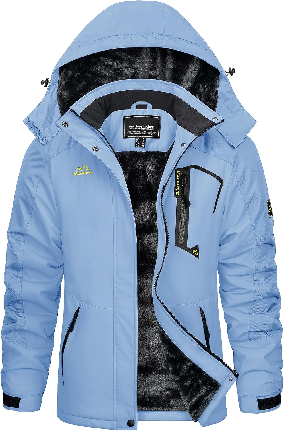 Detalle de KEFITEVD Winterjacke Damen Warm Gefüttert Fleece 1️⃣