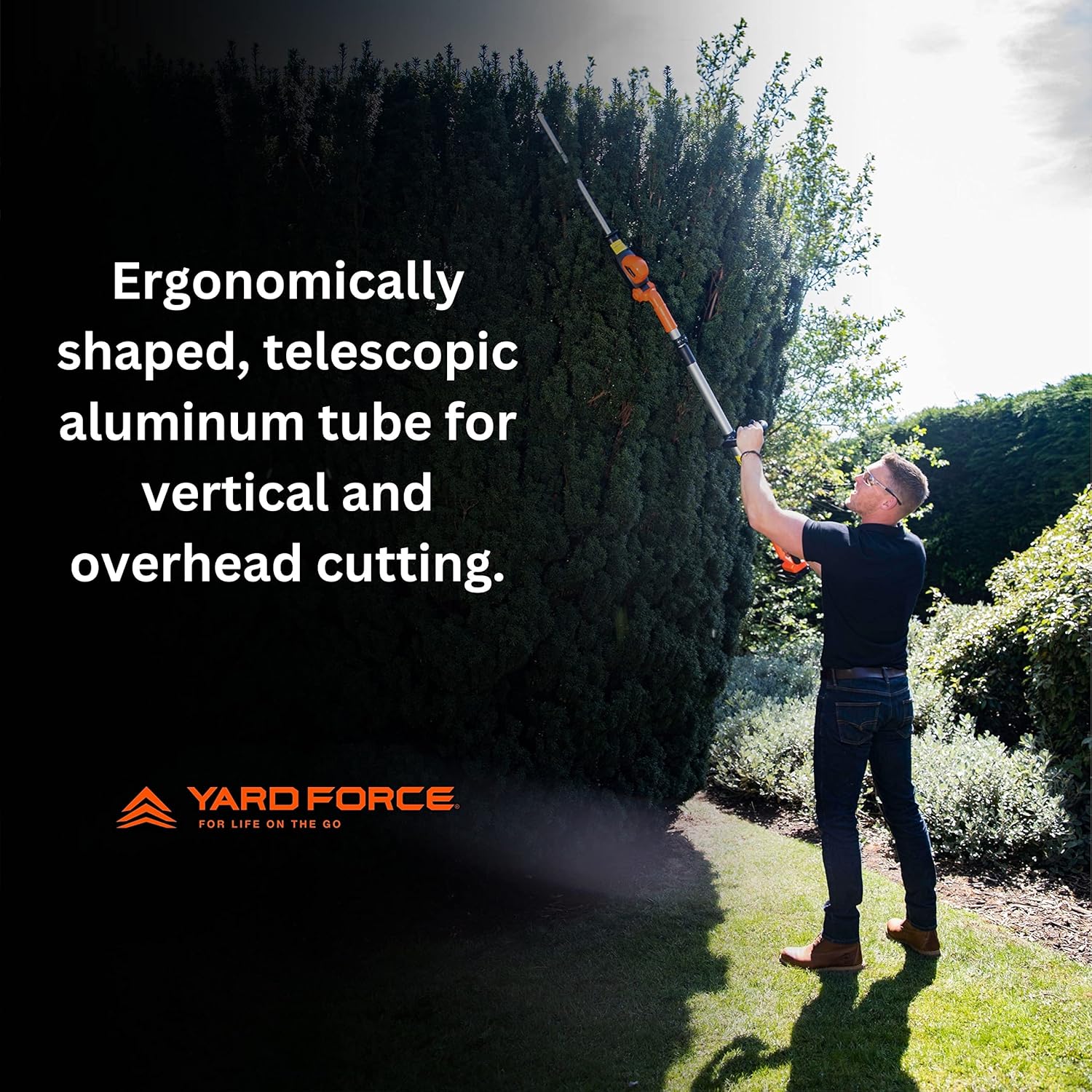 Thumbnail 6 de Yard Force 20V Cordless Pole Hedge Trimmer (41cm dual-action blade) with 2.5m reach