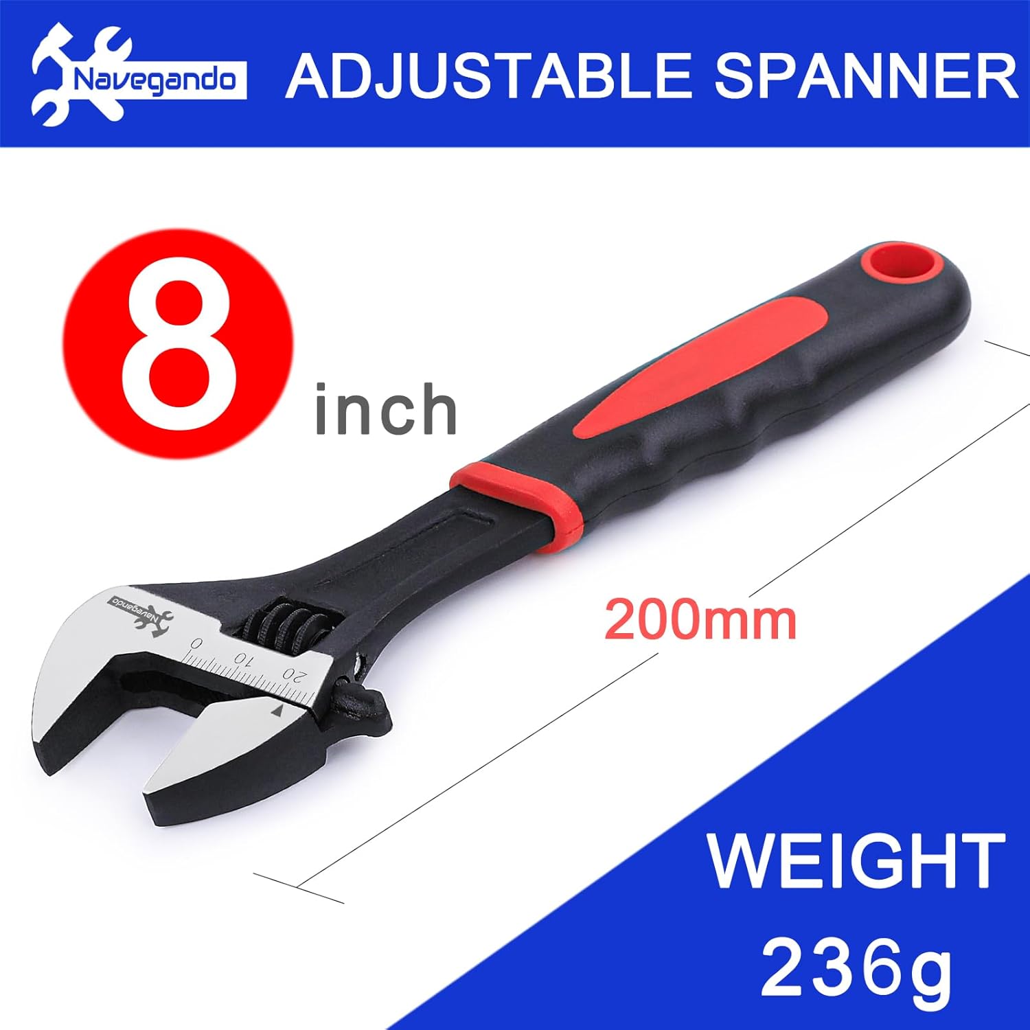 Thumbnail 1 de Navegando 8 Inch Adjustable Wrench