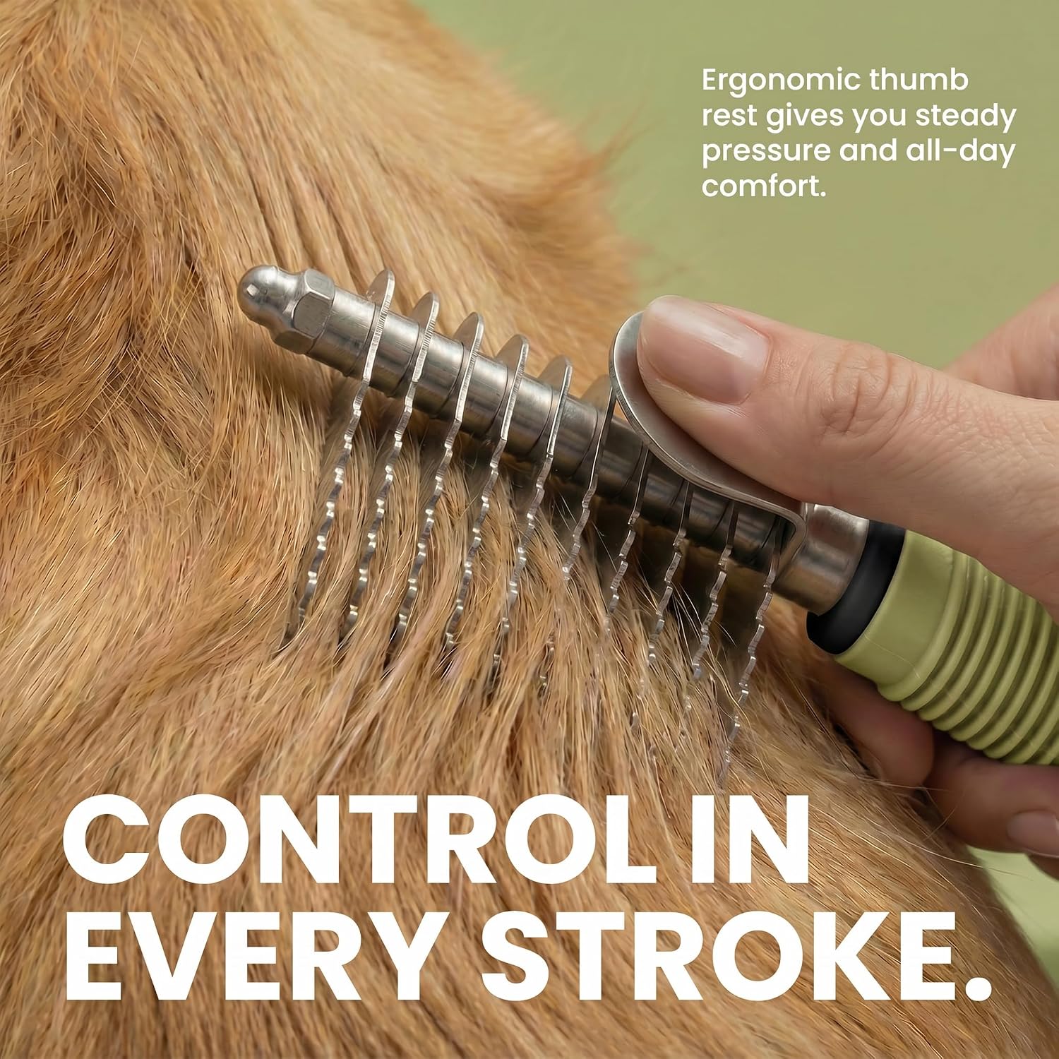 Detalle de Poodle Pet Dematting Rake with 2.5-inch Blades