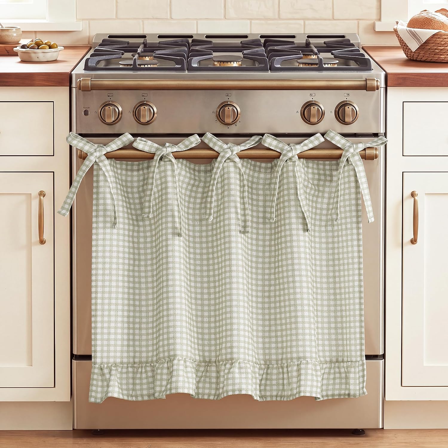 Detalle de NICETOWN Oven Skirt Curtain Linen