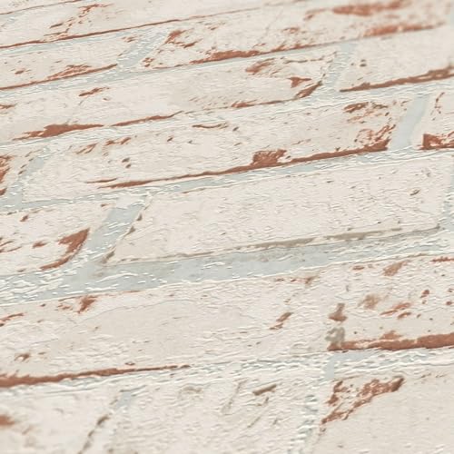 Detalle de A.S. Création Papel Pintado Piedra Rojo/Marrón/Beige 🪨