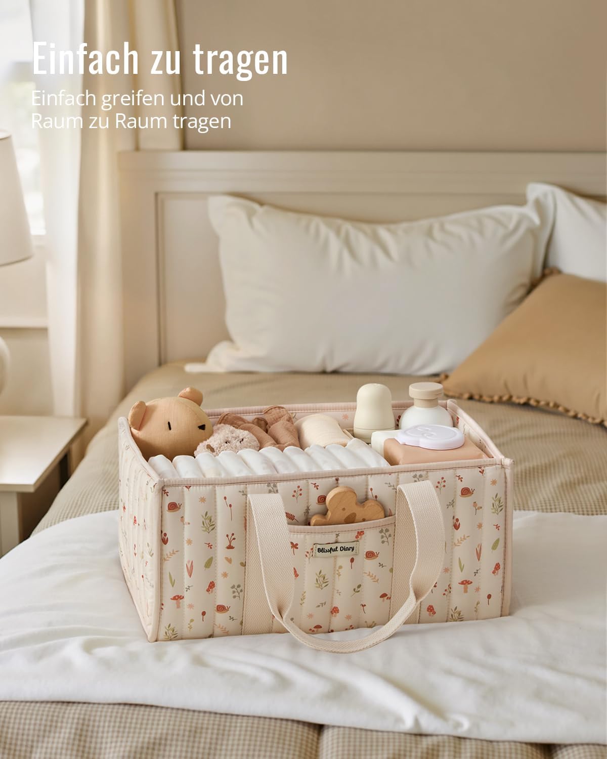 Thumbnail 3 de Blissful Diary Wickeltisch-Organizer – Stilvoller Wickelkorb für Babybedarf