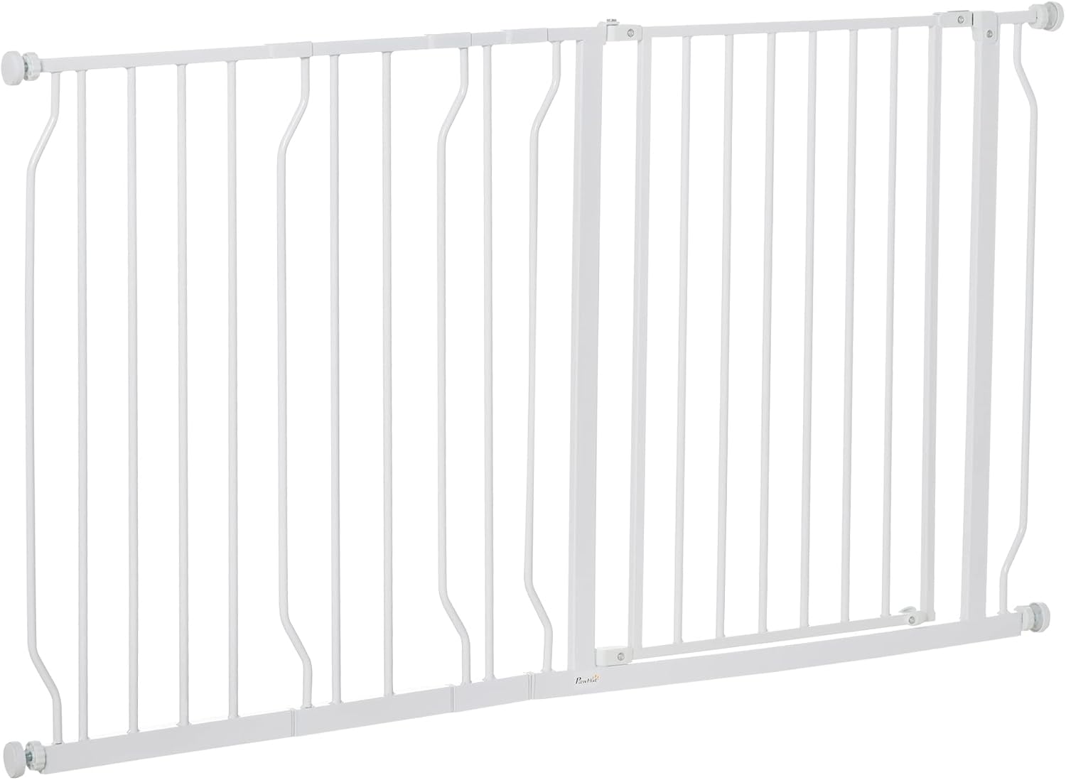 Detalle de PawHut Wide Pressure-Fit Dog Gate 76 cm 🚪