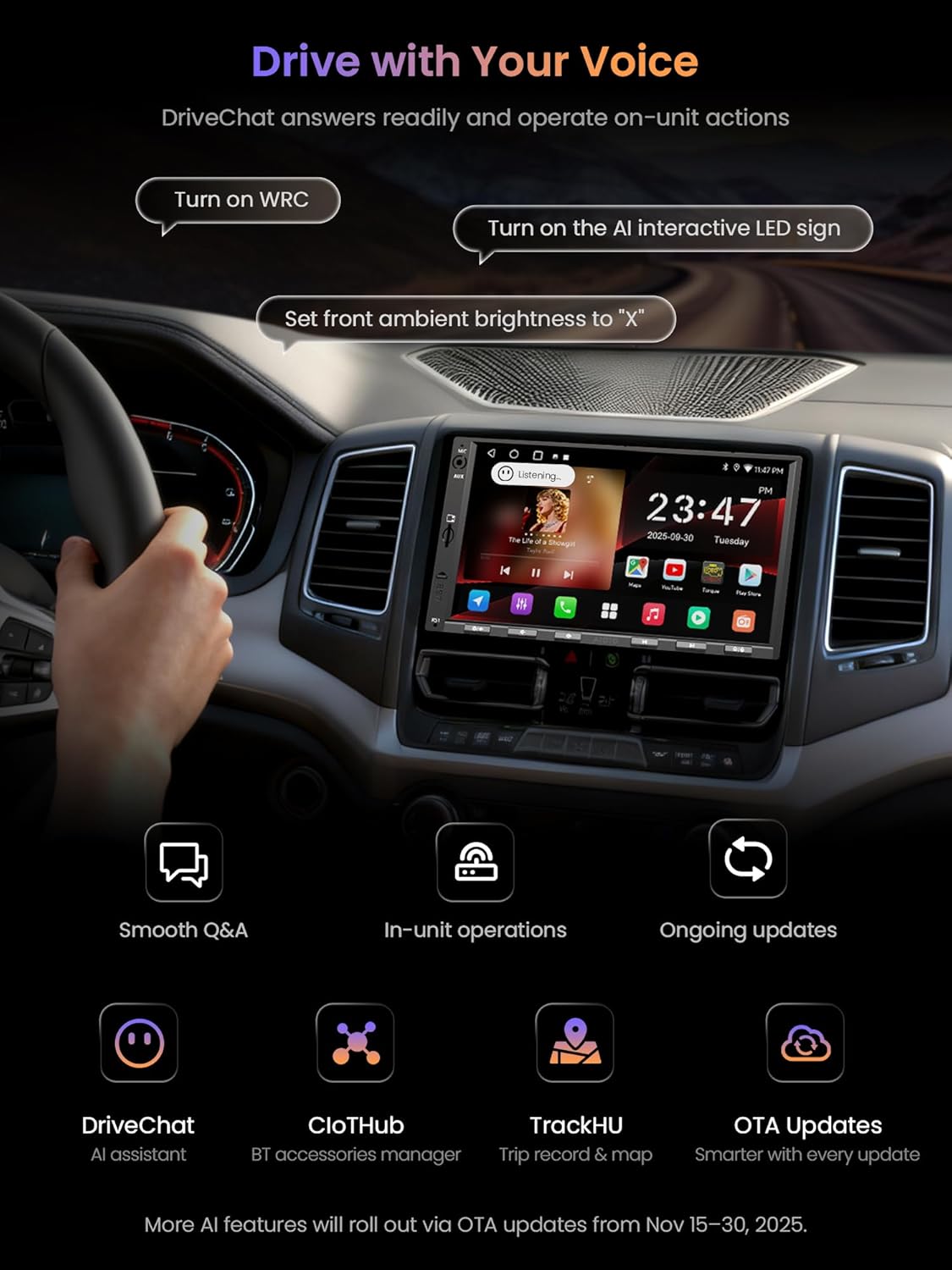 Thumbnail 2 de ATOTO A5 autoradio 2 DIN Android 7" avec CarPlay/Android Auto sans fil, DSP 24 bandes et caméra de recul