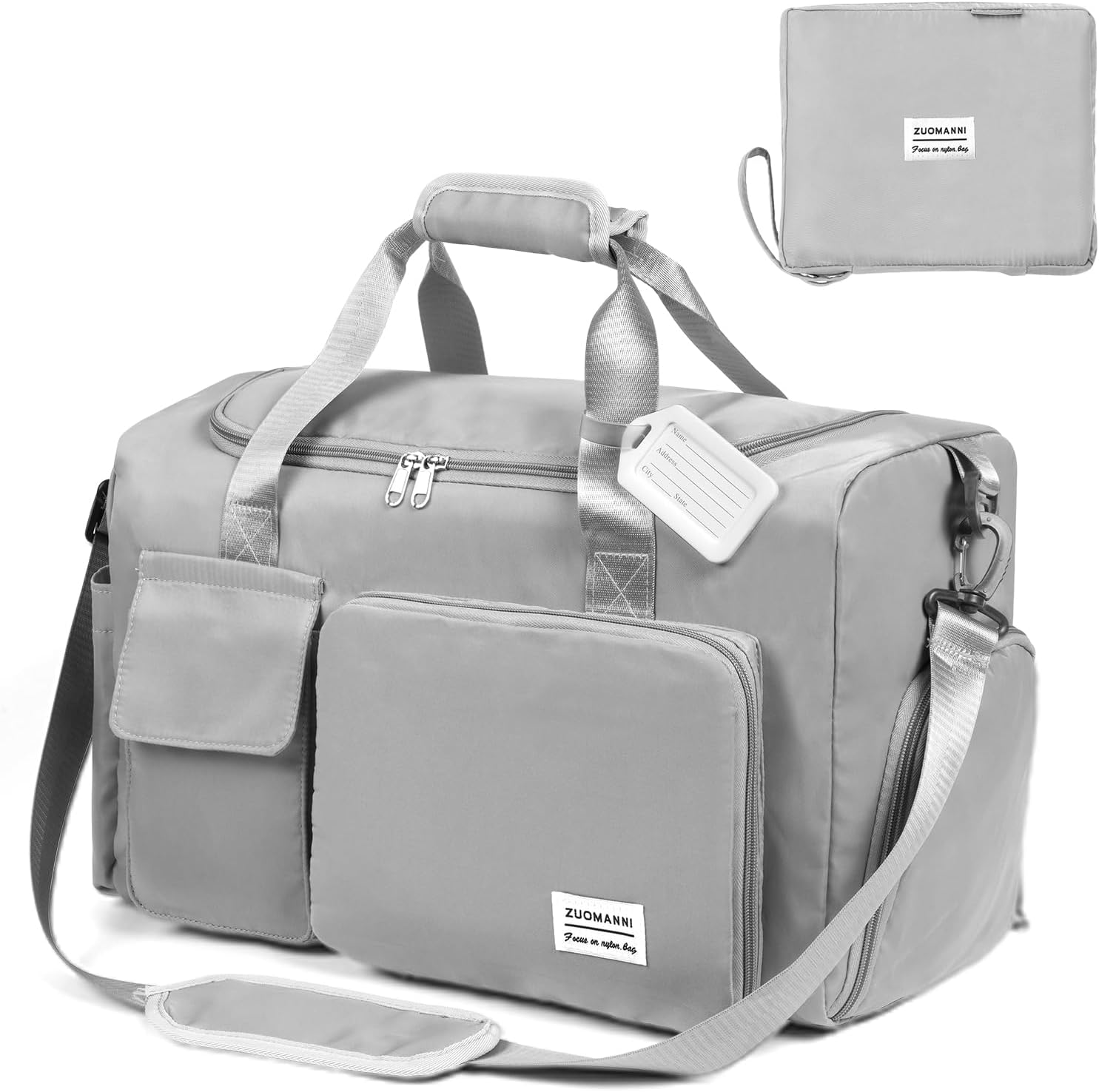 Thumbnail 3 de Foldable Travel Duffel with Wet and Dry Separation Purple