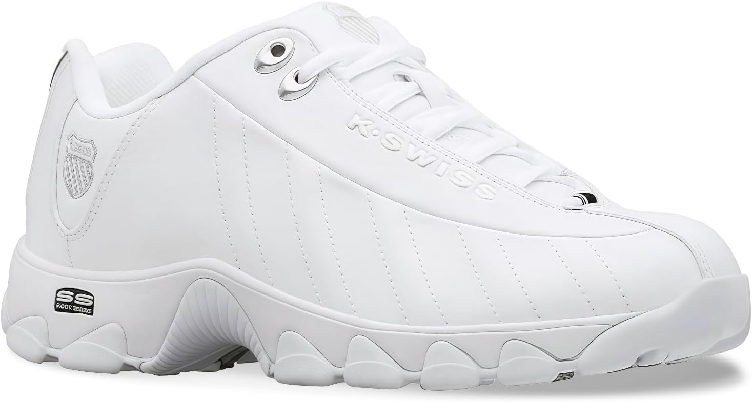 Detalle de K-Swiss Men's ST329 CMF Sneaker: Wide Leather Upper for Tennis to Walking Comfort