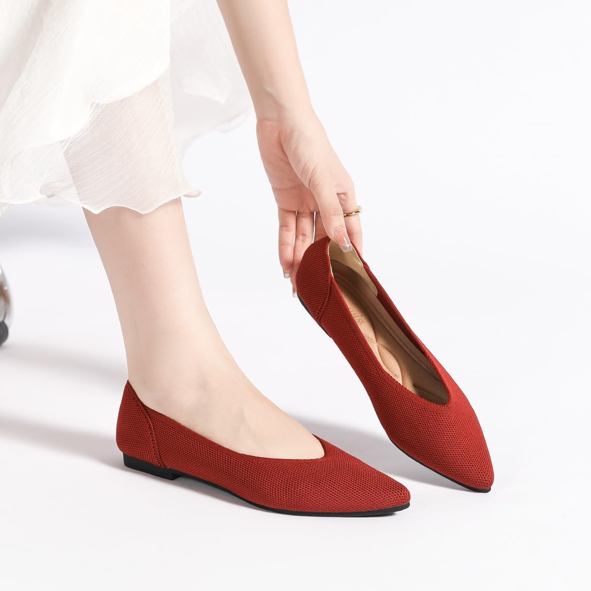 Thumbnail 2 de Semwiss Women's Ballet Flats: Comfortable Leopard Dressy Shoes for Work and Everyday Wear
