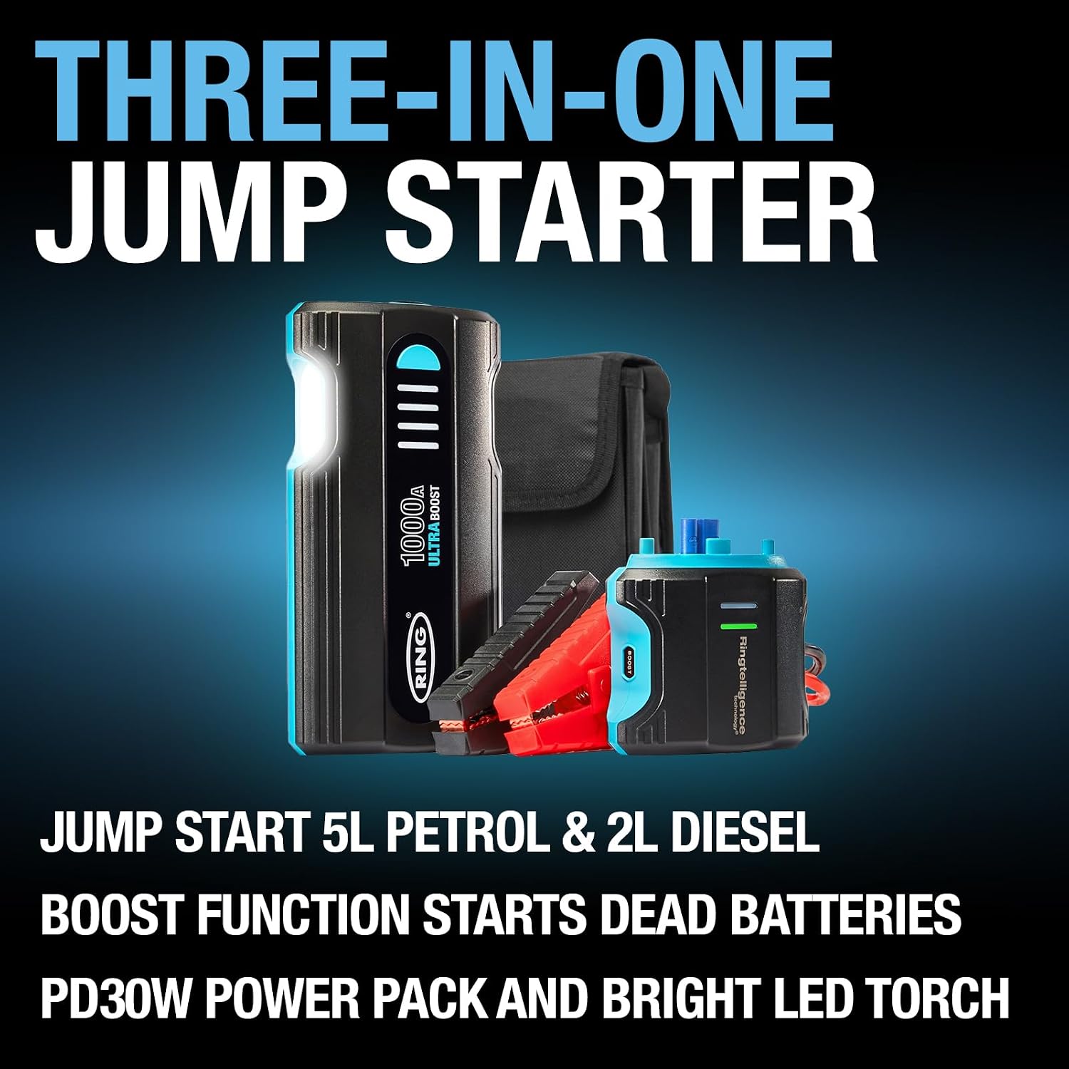 Detalle 2 de RING ULTRABOOST 1000A jump starter for cars