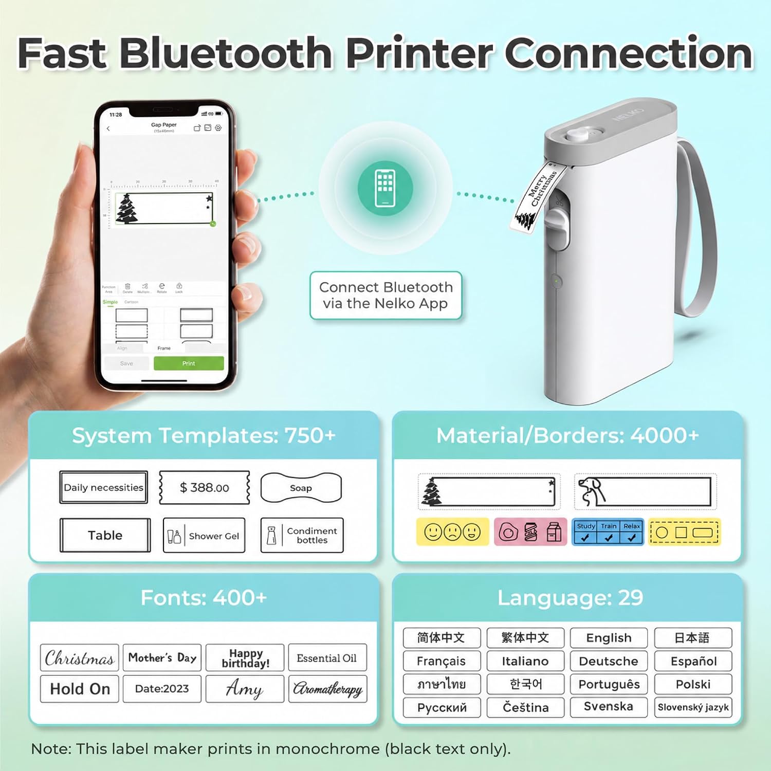 Detalle 2 de Nelko P21 portable label printer ๐