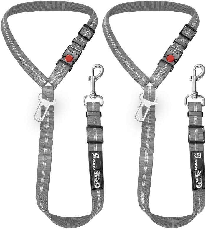 Thumbnail 6 de Petzana Comfortable Dog Seat Belt Harness (2-in-1 leash & headrest restraint) – Blue