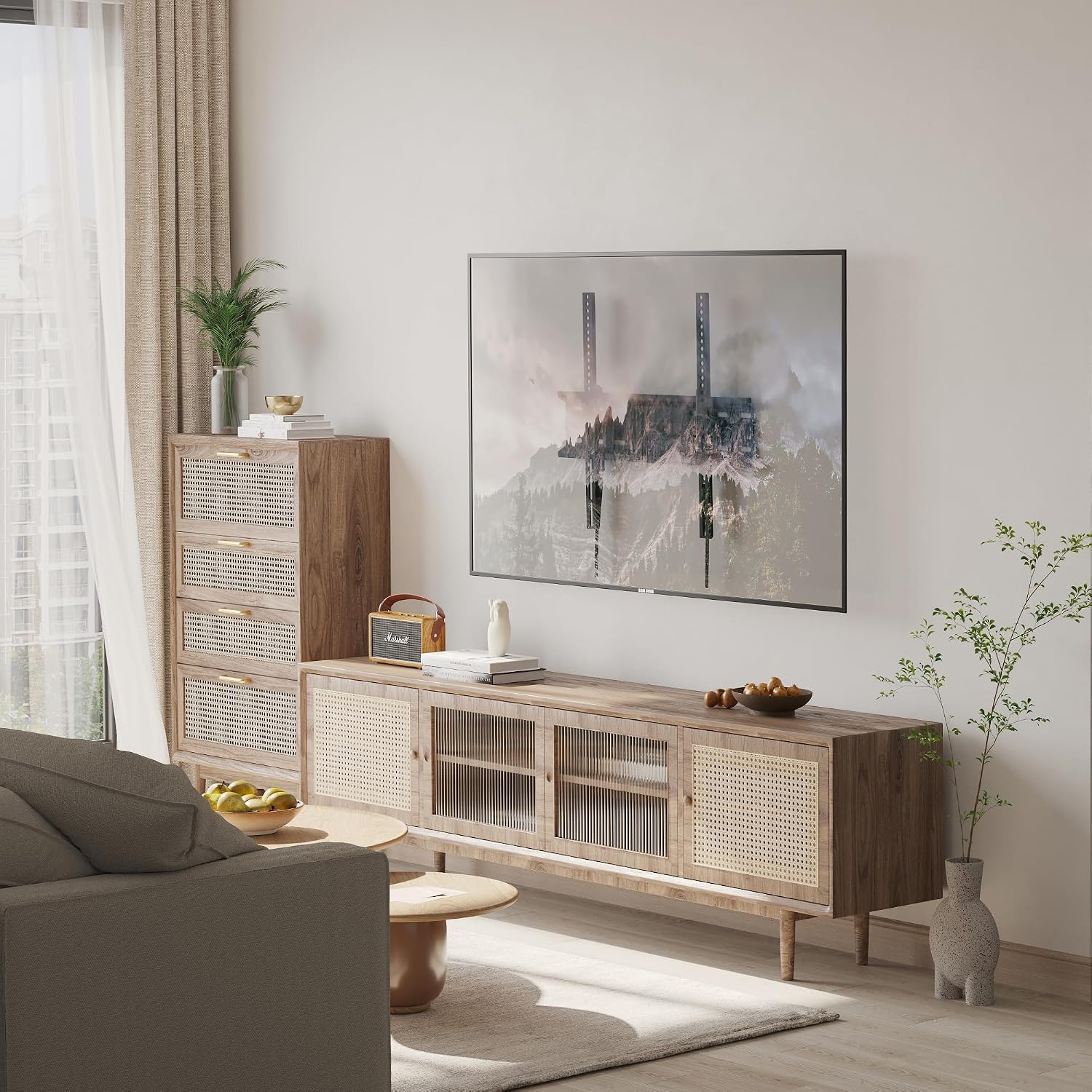 Thumbnail 6 de BONTEC kantelbare tv-muurbeugel, tot 45 kg, VESA 400x400 mm