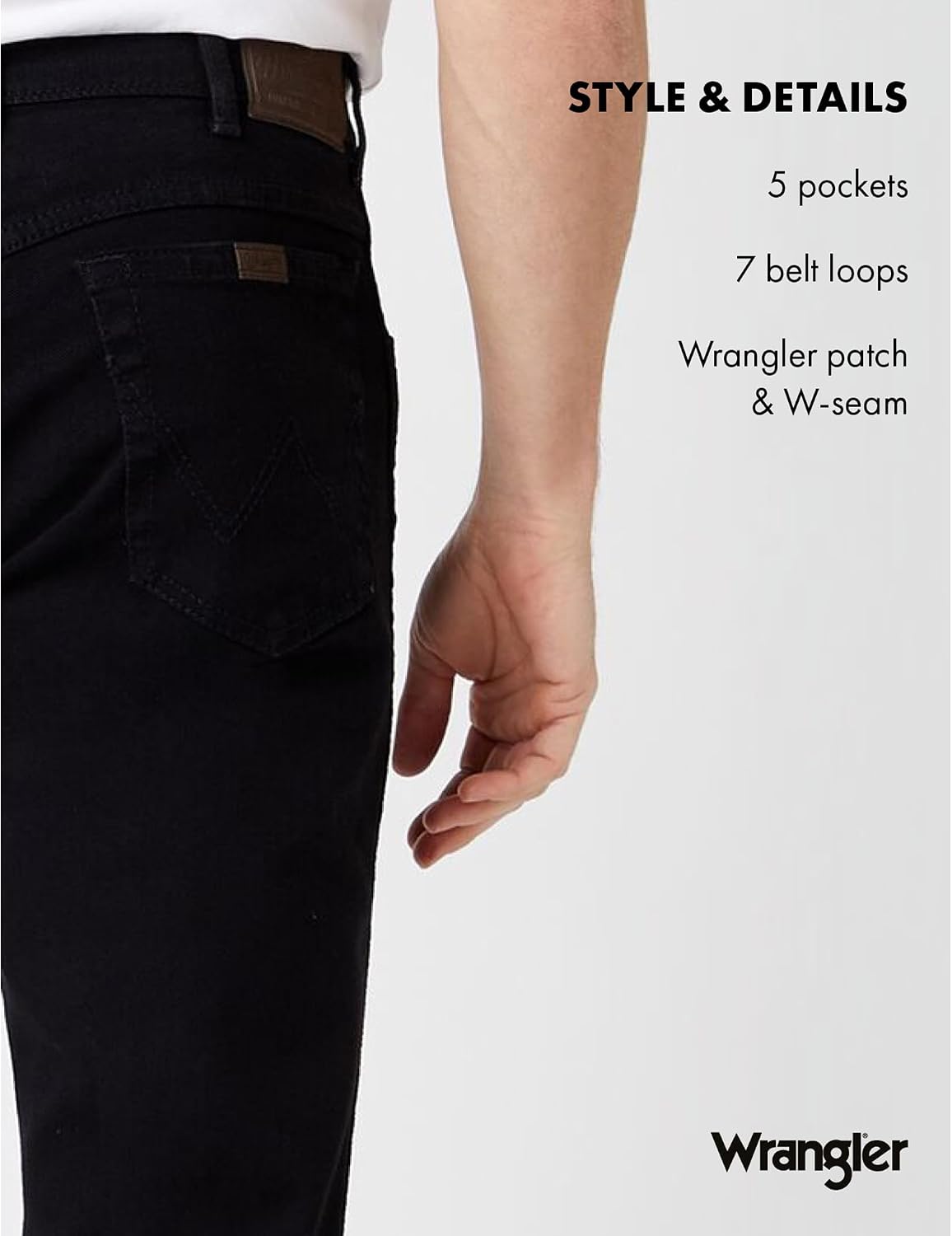 Detalle de Wrangler Men's Durables Regular Fit Jeans