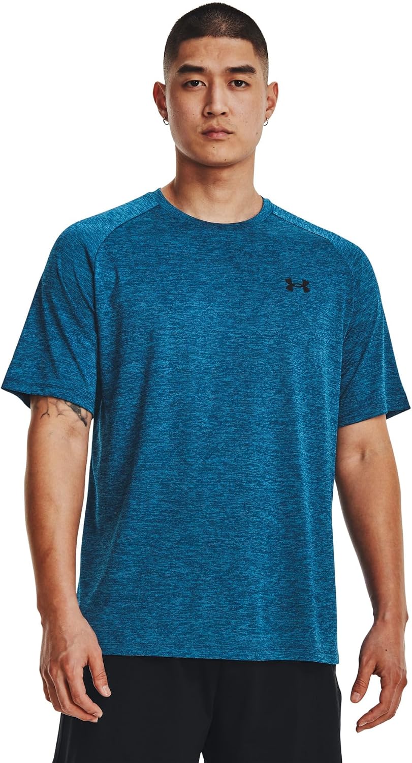 Thumbnail 4 de Under Armour UA Tech 2.0 SS Tee para hombre (Steel Light Heather) – Camiseta deportiva transpirable