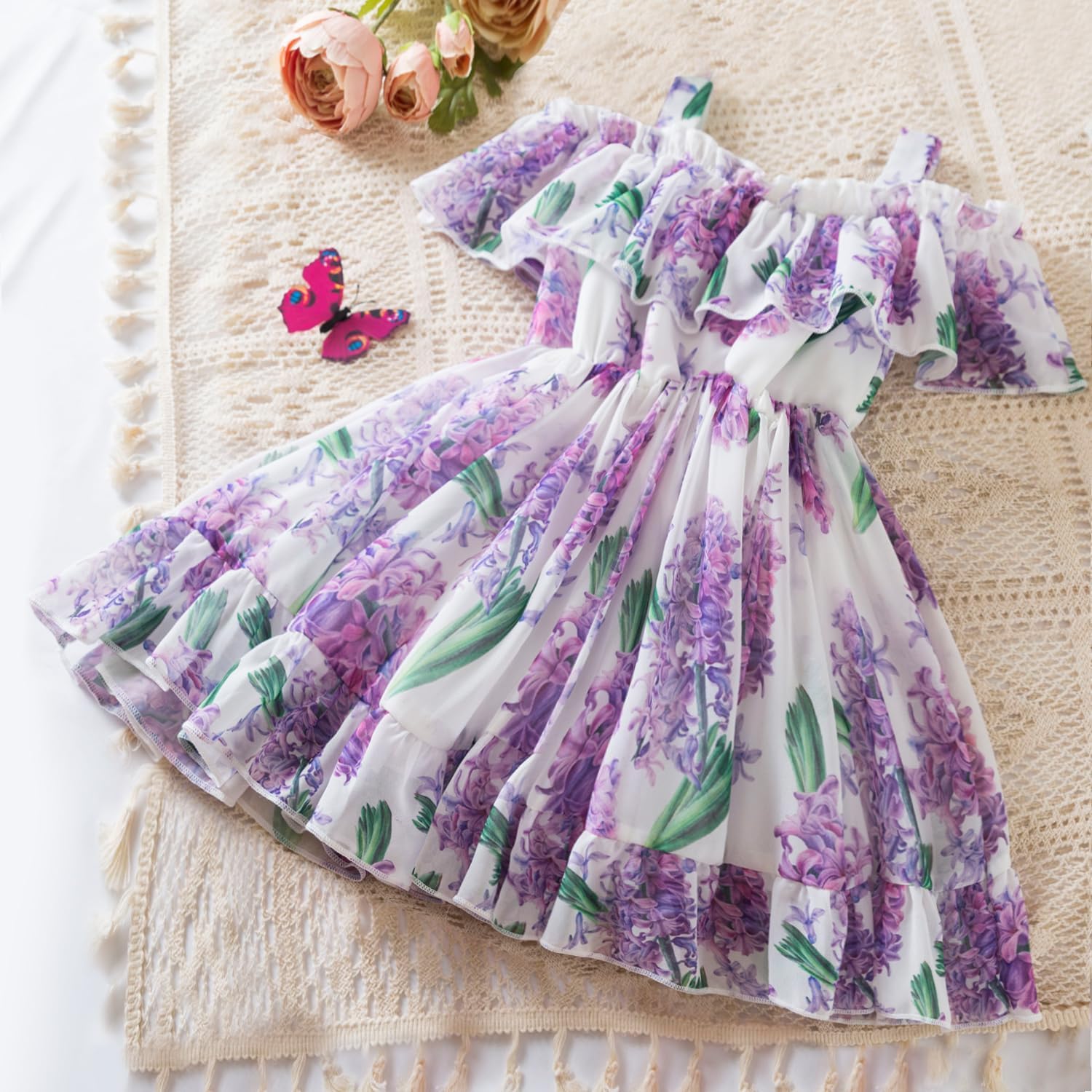 Thumbnail 6 de JiAmy Toddler Girls Summer Dress 1-6 Years