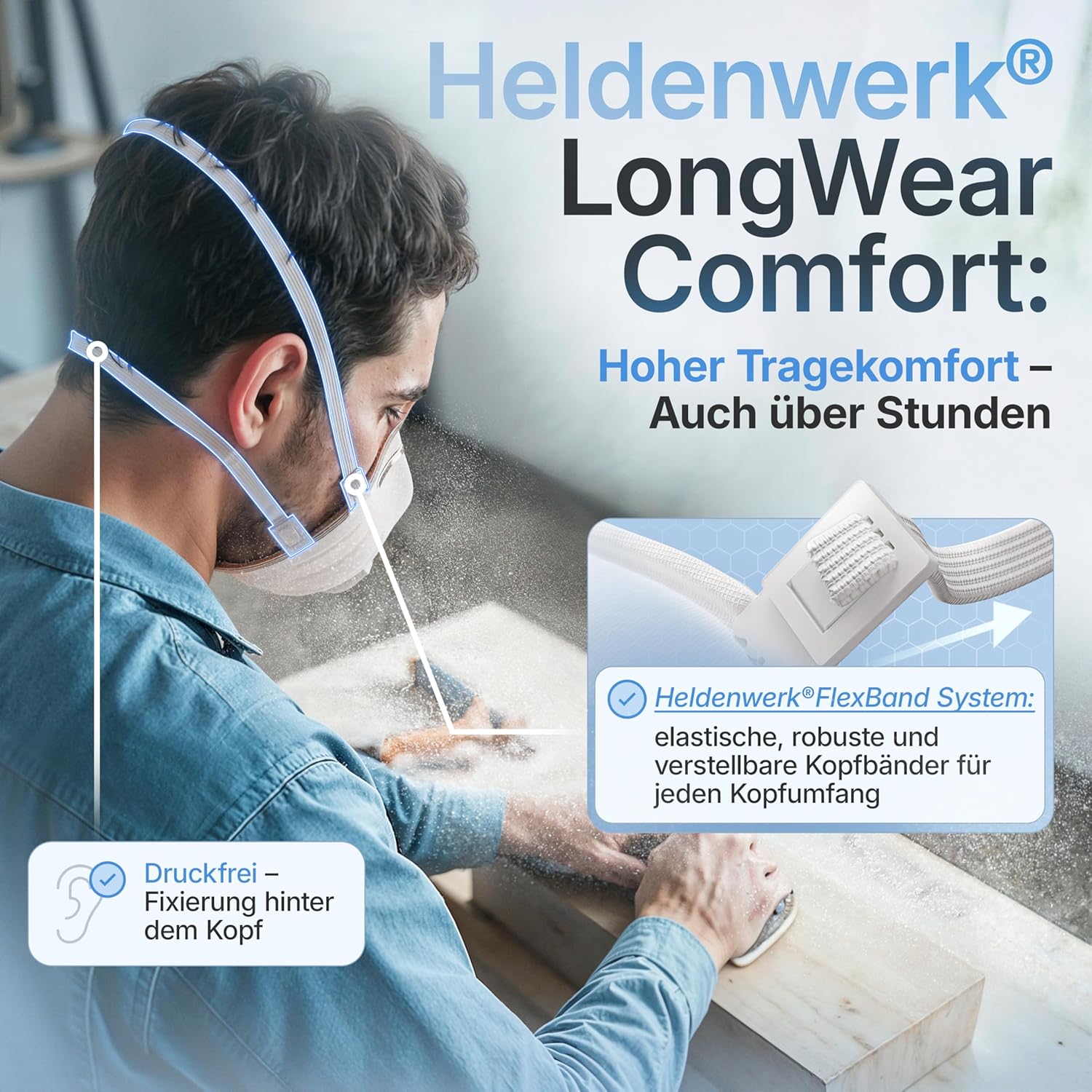 Thumbnail 2 de HELDENWERK FFP3 Maske mit Ventil