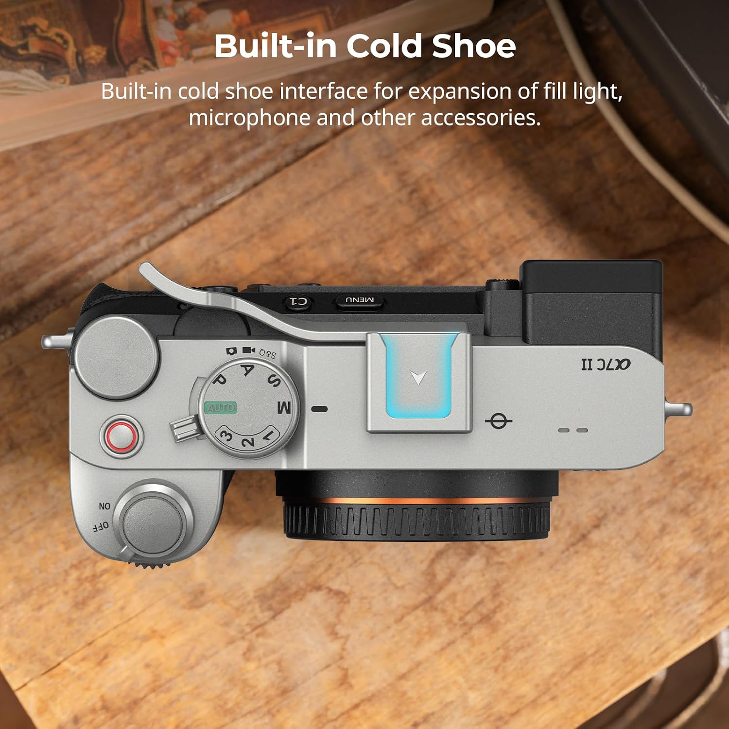 Detalle de SmallRig Daumengriff 4818 für Sony Alpha 7C II / 7CR / 7C – ergonomischer Zusatzgriff mit integriertem Blitzschuh