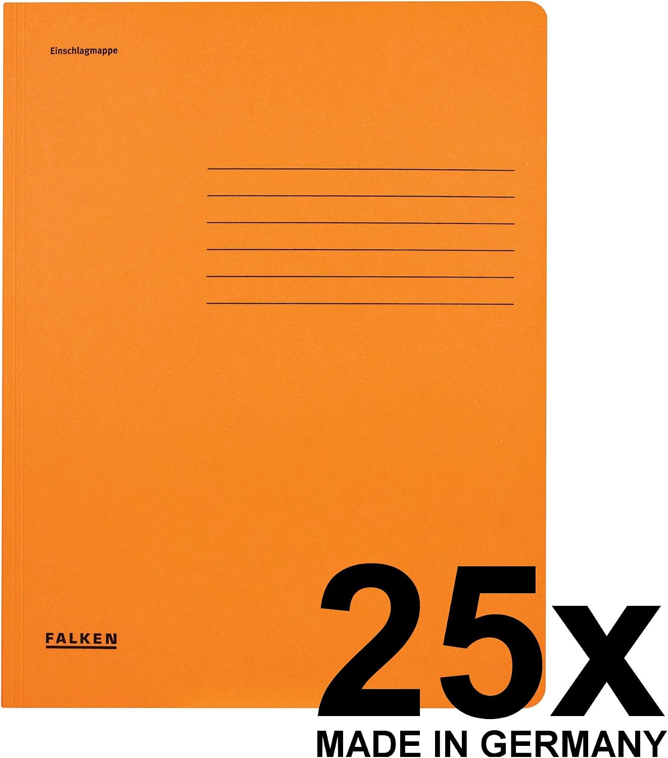 Detalle de Exacompta Falken Cartelline a 3 scomparti riciclate A4, arancione, confezione da 25