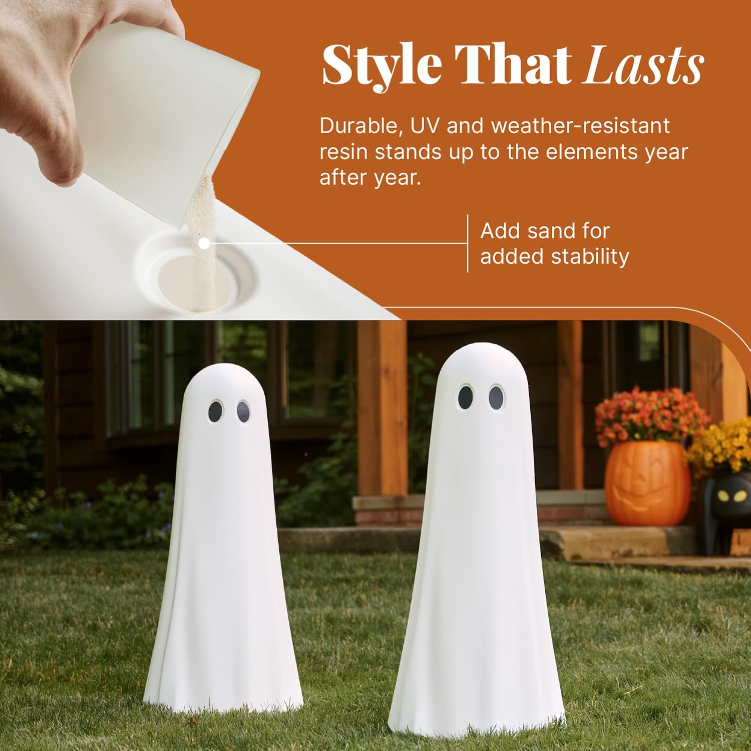 Thumbnail 6 de Step2 564002 Boo Buddy Halloween Ghost Statues, 2-Pack, 40-Inch