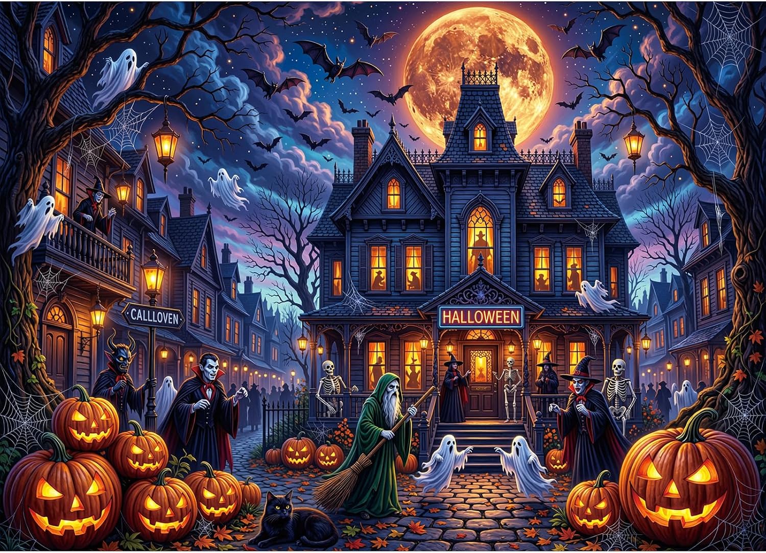 Detalle de TangMosaic Halloween jigsaw puzzle, 1,000 pieces