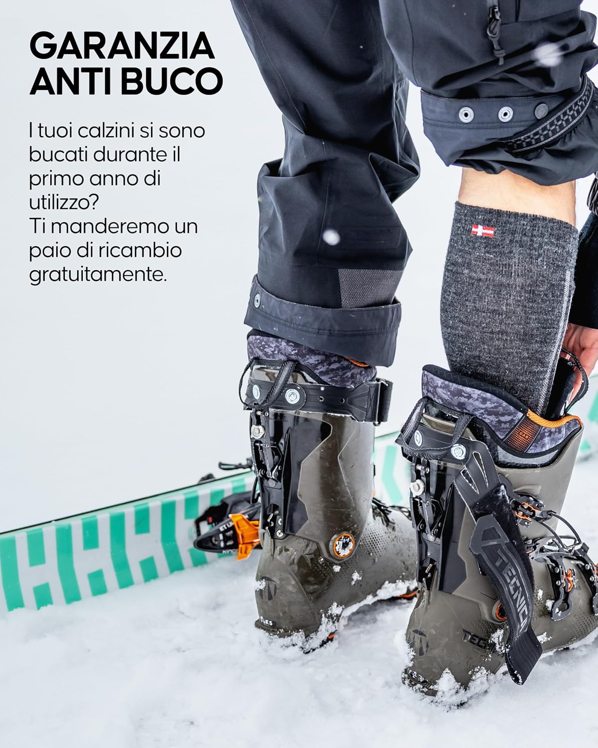 Thumbnail 3 de Danish Endurance Calze da sci in lana merino termiche traspiranti per Uomo, Donna e Bambino