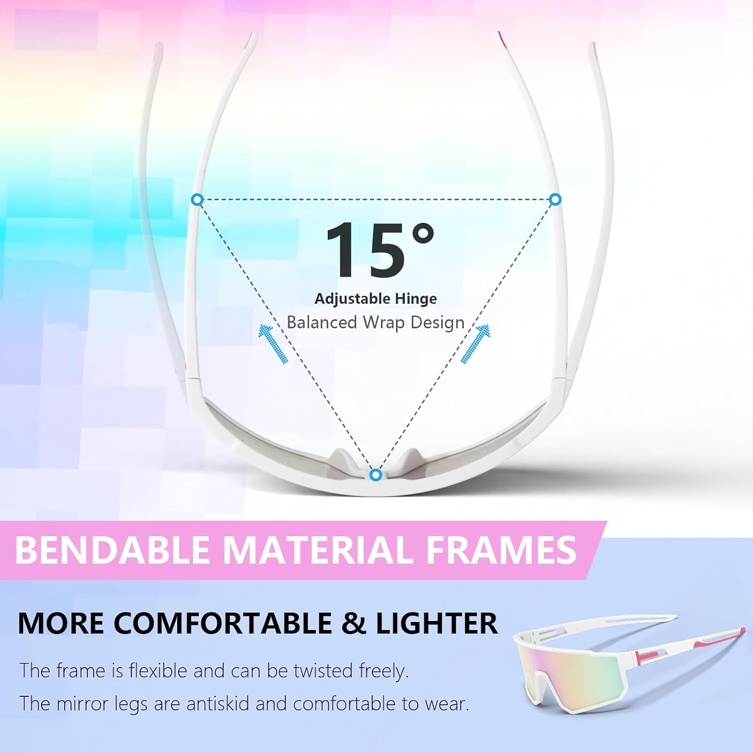Detalle de IKTOD Polarized Sports Sunglasses 3-Pack
